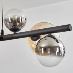 hofstein Chehalis Suspension, Boule lumineuse, Suspension Ambre, Clair, Fumé, 8 lumières