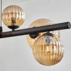 hofstein Chehalis Suspension, Boule lumineuse, Suspension Ambre, 8 lumières