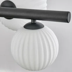 Lampes Vintages & Rétros-hofstein Chehalis Suspension, Boule lumineuse, Suspension Blanc, 8 lumières