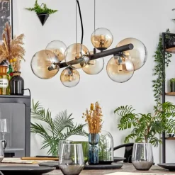 hofstein Chehalis Suspension, Boule lumineuse, Suspension Ambre, Clair, 8 lumières