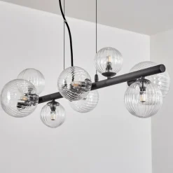 hofstein Chehalis Suspension, Boule lumineuse, Suspension Clair, 8 lumières