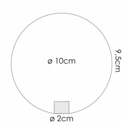 hofstein Chehalis Verre de rechange 10 cm Blanc
