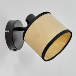 hofstein Chellas Applique murale Noir, 1 lumière