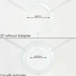 Lampes En Tissu-hofstein Chellas beige, Écru, Noir