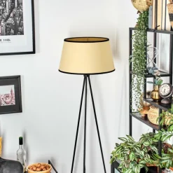 Luminaires Scandinaves-hofstein Chellas Lampadaire beige, Noir, 1 lumière