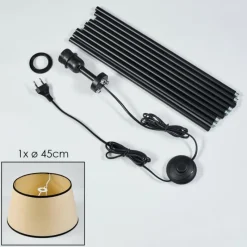 Luminaires Scandinaves-hofstein Chellas Lampadaire beige, Noir, 1 lumière