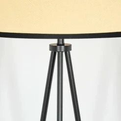 Luminaires Scandinaves-hofstein Chellas Lampadaire beige, Noir, 1 lumière