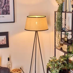 Luminaires Scandinaves-hofstein Chellas Lampadaire beige, Noir, 1 lumière