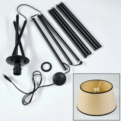 Luminaires Scandinaves-hofstein Chellas Lampadaire beige, Noir, 1 lumière