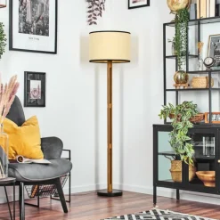 Luminaires Scandinaves-hofstein Chellas Lampadaire Brun, Écru, Noir, 1 lumière