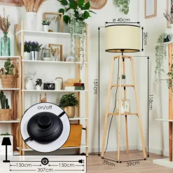 Luminaires Scandinaves-hofstein Chellas Lampadaire Écru, 1 lumière