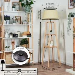 hofstein Chellas Lampadaire Écru, 1 lumière