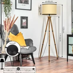 Luminaires Scandinaves-hofstein Chellas Lampadaire Écru, 1 lumière