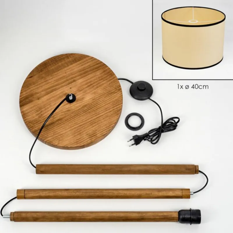 Luminaires Scandinaves-hofstein Chellas Lampadaire Écru, 1 lumière