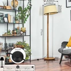 Luminaires Scandinaves-hofstein Chellas Lampadaire Écru, 1 lumière