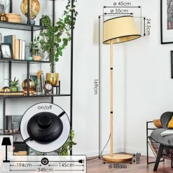 Luminaires Scandinaves-hofstein Chellas Lampadaire Écru, 1 lumière