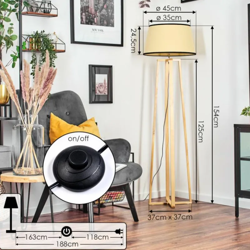 Luminaires Scandinaves-hofstein Chellas Lampadaire Écru, 1 lumière