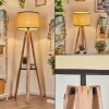 Luminaires Scandinaves-hofstein Chellas Lampadaire Écru, Noir, 1 lumière