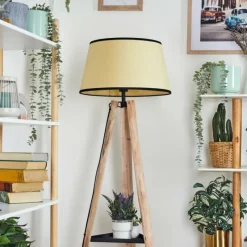 Luminaires Scandinaves-hofstein Chellas Lampadaire Écru, Noir, 1 lumière
