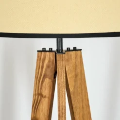 Luminaires Scandinaves-hofstein Chellas Lampadaire Écru, Noir, 1 lumière