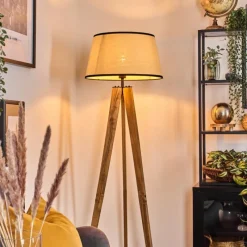 Luminaires Scandinaves-hofstein Chellas Lampadaire Écru, Noir, 1 lumière