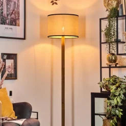 Luminaires Scandinaves-hofstein Chellas Lampadaire Écru, Noir, 1 lumière