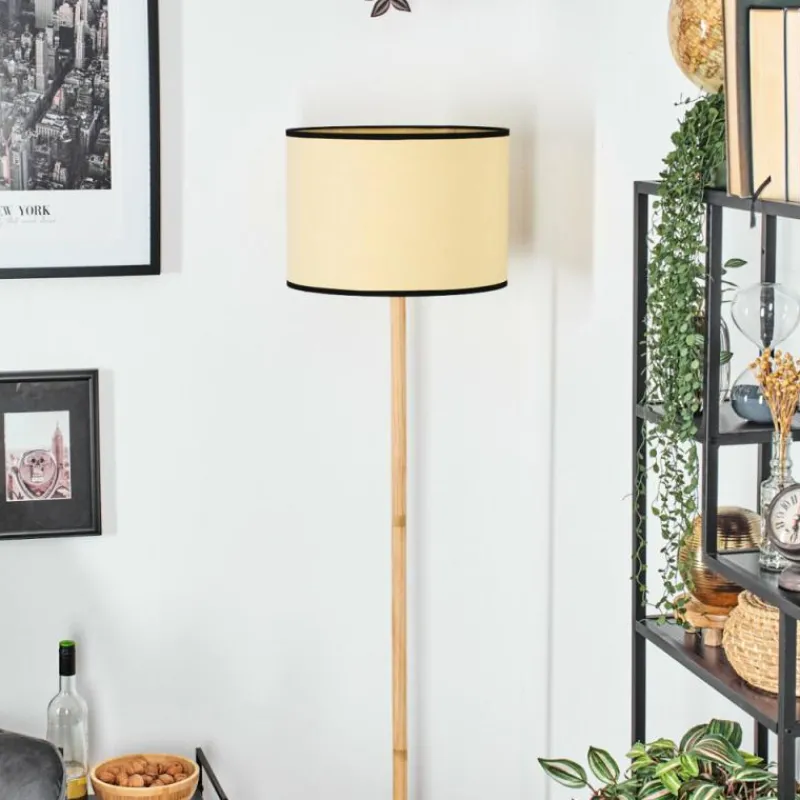 Luminaires Scandinaves-hofstein Chellas Lampadaire Écru, Noir, 1 lumière