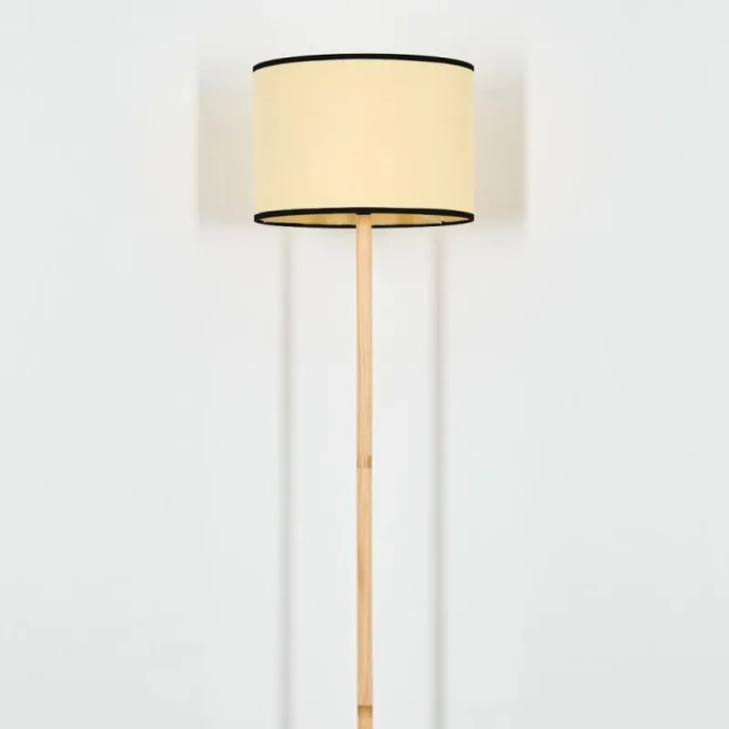 Luminaires Scandinaves-hofstein Chellas Lampadaire Écru, Noir, 1 lumière
