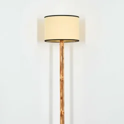 Luminaires Scandinaves-hofstein Chellas Lampadaire Écru, Noir, 1 lumière