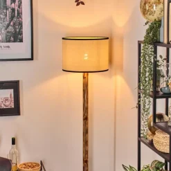 Luminaires Scandinaves-hofstein Chellas Lampadaire Écru, Noir, 1 lumière