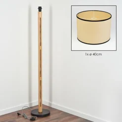 Luminaires Scandinaves-hofstein Chellas Lampadaire Écru, Noir, 1 lumière