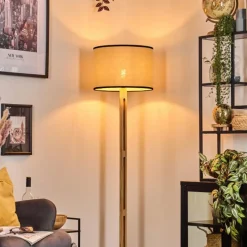 Luminaires Scandinaves-hofstein Chellas Lampadaire Écru, Noir, 1 lumière