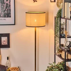 Luminaires Scandinaves-hofstein Chellas Lampadaire Écru, Noir, 1 lumière