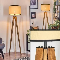 Luminaires Scandinaves-hofstein Chellas Lampadaire, Liseuse Écru, Noir, 1 lumière