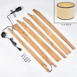 Luminaires Scandinaves-hofstein Chellas Lampadaire, Liseuse Écru, Noir, 1 lumière