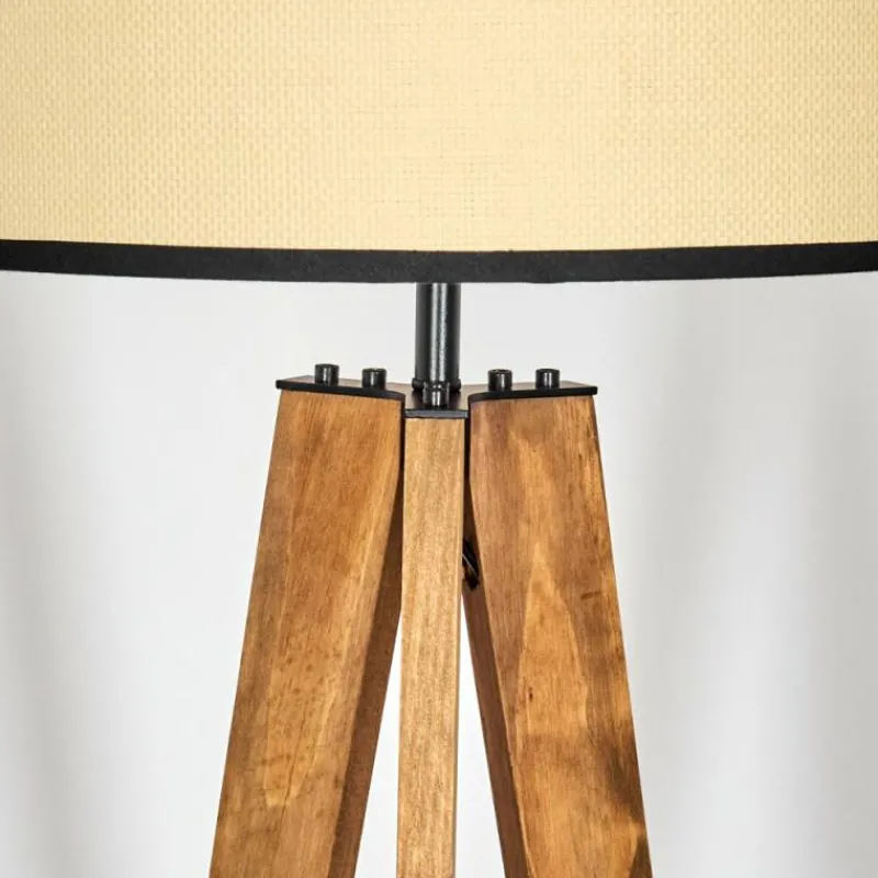 Luminaires Scandinaves-hofstein Chellas Lampadaire, Liseuse Écru, Noir, 1 lumière