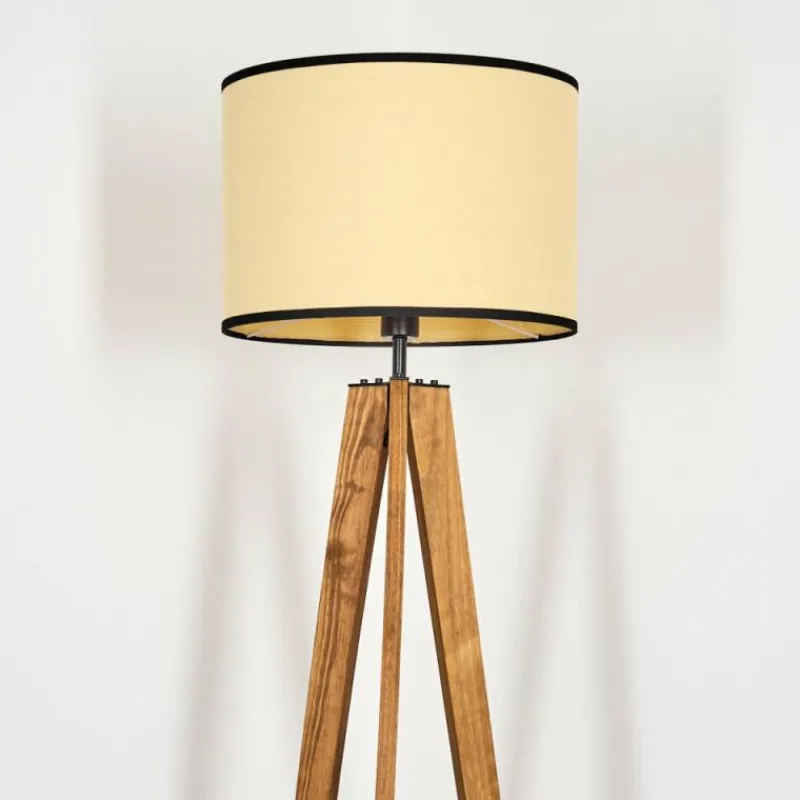 Luminaires Scandinaves-hofstein Chellas Lampadaire, Liseuse Écru, Noir, 1 lumière