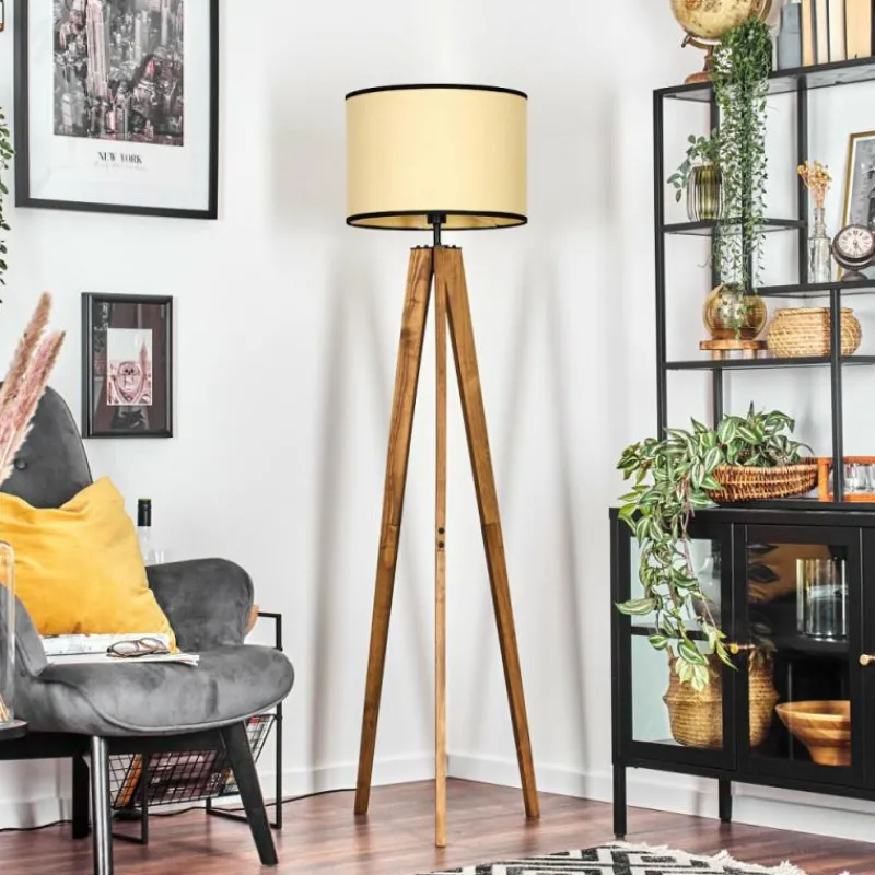 Luminaires Scandinaves-hofstein Chellas Lampadaire, Liseuse Écru, Noir, 1 lumière