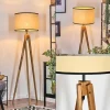 Style Boho-Chic-hofstein Chellas Lampadaire, Liseuse Écru, Noir, 1 lumière