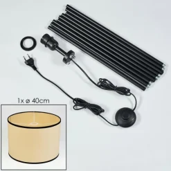 Lampes En Tissu-hofstein Chellas Lampadaire Noir, 1 lumière