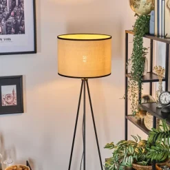 Lampes En Tissu-hofstein Chellas Lampadaire Noir, 1 lumière