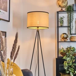 Lampes En Tissu-hofstein Chellas Lampadaire Noir, 1 lumière