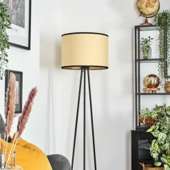 Lampes En Tissu-hofstein Chellas Lampadaire Noir, 1 lumière