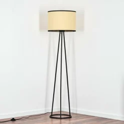 Lampes En Tissu-hofstein Chellas Lampadaire Noir, 1 lumière