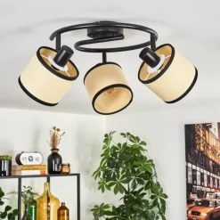 Luminaires Scandinaves-hofstein Chellas Plafonnier Noir, 3 lumières