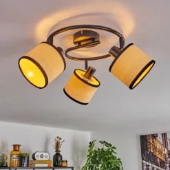 Luminaires Scandinaves-hofstein Chellas Plafonnier Noir, 3 lumières