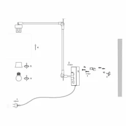 Luminaires Steinhauer Chic Applique murale Noir, 1 lumière* Appliques