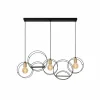 Lampes Vintages & Rétros-Luminaires Lucide CIRCLE Suspension Noir, 3 lumières