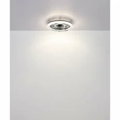 Luminaires Globo Lighting Cirilla Ventilateur de plafond lumineux LED Noir, 1 lumière, Télécommandes