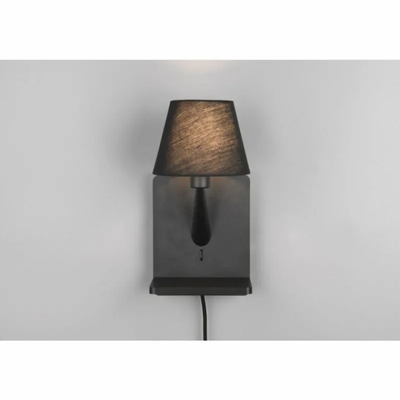 Lampes En Tissu-Luminaires Trio Comfort Applique murale Noir, 1 lumière